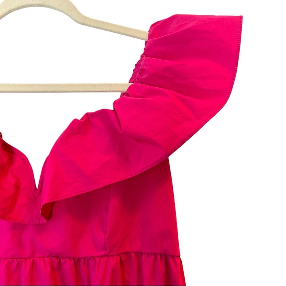Saylor NYC Karalyn‎ Pink Mini Dress Ruffle Bow Back Size Large - Picture 4 of 12